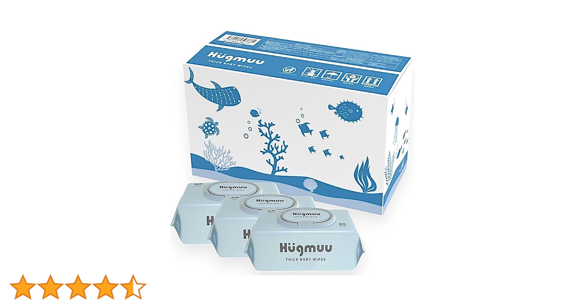 Amazon.co.jp: Hugmuu (ハグムー) おしりふき 厚手 おしり拭き